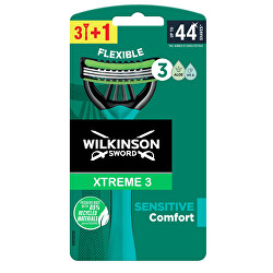 Jednorázový holicí strojek pro muže Wilkinson Xtreme3 Sensitive Comfort 3+1 ks