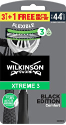Jednorázový holicí strojek pro muže Xtreme 3 Black Edition Comfort 3+1 ks