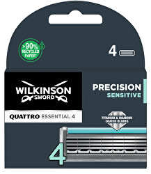 Náhradní hlavice Quattro Essential Precision Sensitive 4 ks