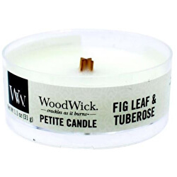 Lumânare aromatică mică cu fitil din lemn Fig Leaf & Tuberose 31 g