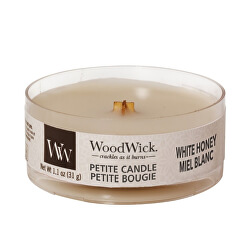 Aromatická malá sviečka s dreveným knôtom White Honey 31 g