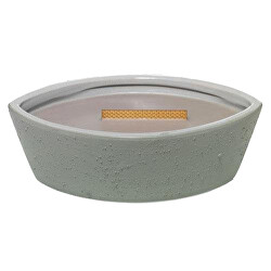 Candela in vaso di ceramica decorativo barchetta Wood Smoke 368,5 g