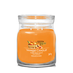 Aromatická sviečka Signature sklo stredná Farm Fresh Peach 368 g