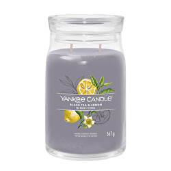 Aromatická svíčka Signature sklo velké Black Tea & Lemon 567 g