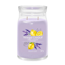 Lumânare aromatică Signature sticlă mare Lemon Lavender 567 g