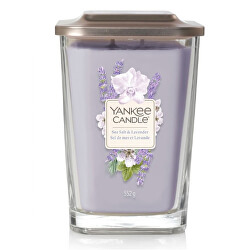 Aromatická sviečka veľká hranatá Sea Salt & Lavender 552 g