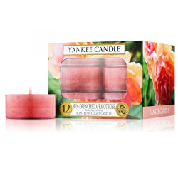 Aromatické čajové svíčky Sun-Drenched Apricot Rose 12 x 9,8 g