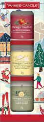 Dárková sada votivních svíček ve skle Holiday Party 3 x 37 g