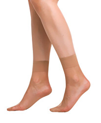 2 PACK - silonkové matné ponožky almond