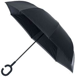Botesernyő  Inside out Plain Black Umbrella