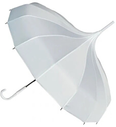 Umbrelă cu baston pentru femei Plain White Pagoda