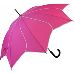 Dámský holový vystřelovací deštník Swirl Pink