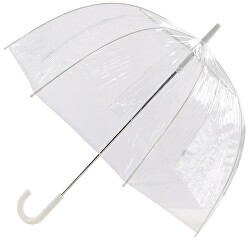 Durchsichtiger Stockschirm für Damen. Every day Clear Dome Vinyl Umbrella Plain