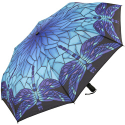 Női összecsukható esernyő automata Galleria Üvegfestő Blue