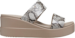 Dámské pantofle Crocs Brooklyn Mid Wedge W Multi/Stucco