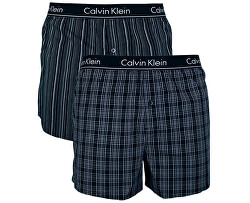 2 PACK - boxeri pentru bărbați Breslin Plaid-Black, Gallagher Stripe- Black