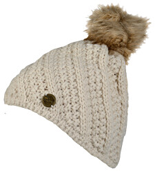 Pălărie de iarnă cu pompom Beige 350-D