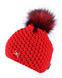 Pălărie de iarnă cu pom-pom Red