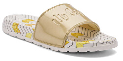 Dámske šľapky Cleo White/gold Zigzag