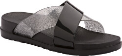 Papuci pentru femei Nela Glitter Black / Silver