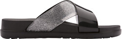Papuci pentru femei Nela Glitter Black / Silver
