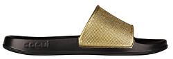 Dámske šľapky Tora Black/Gold Glitter