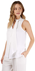 Dámská halenka Closet Sleeveless Pussy Bow Blouse White
