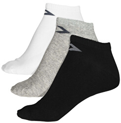 3 PACK - calzini corti da uomo Grey/Black/White