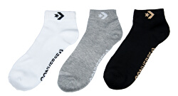 Verpackung 3 Stück Socken Converse Star Chevron Logo Lt Grau / White / Black