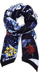 Sciarpa da donna Denim Flowers Rectangl