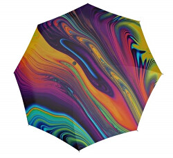 Umbrelă pliabilă complet automată pentru femei Modern Art Magic Flowing Colors