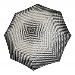 Női összecsukható esernyő Magic Black&White Traced