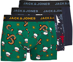 Jack & Jones Christmas boxer & sock giftbox in navy Santa print Smart Closet