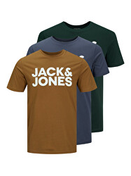 3 PACK - férfi póló JJECORP Slim Fit