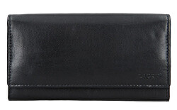 Dámská černá kožená peněženka