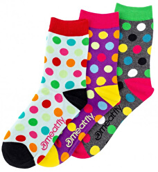 3 PACK - ponožky Light Regular Dots socks S19 Multi pack
