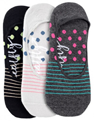 3 PACK - dámske ponožky Low socks S19 F / Dots, Stripe s