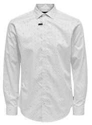 Camicia da uomo ONSALVES LS 2-PLY EASY IRON AOP SHIRT White
