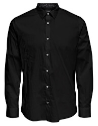 Cămașă pentru bărbați ONSENRICO LS STRETCH Shirt Black