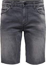 Pánske kraťasy ONSPLY REG LIFE RAW HEM GREY PK 5274 Grey Denim