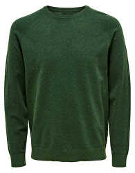 Pánský svetr ONSMIKKEL 12 SOFT CREW RAGLAN KNIT Darkest Spruce