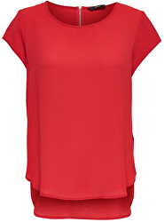 Bluză pentru femei ONLVIC W / S SOLID TOP NOOS WVN Roșu High