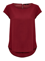 Damenbluse Vic S / S Solid Top Noos Wvn Merlot