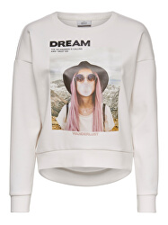 Női felső ONLZIGGY L/S O-NECK BOX SWT Cloud Dancer DREAM