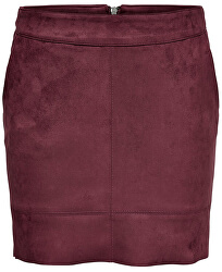 Dámska sukňa ONLJULIE FAUXSUEDE BONDED SKIRT OTW NOOS Cordovan