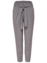 Női nadrág Onlnicole Paperbag Ankle Pants Wvn Noos Light Grey Melange