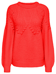 Pulover pentru femei ONLANELIA L/S PULLOVER KNT Fiery Red