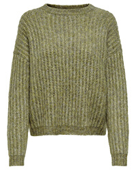 Női pulóver ONLCHUNKY L / S PULLOVER KNT sivatagi zsálya