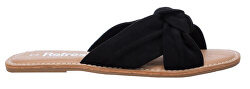 Papuci pentru femeiBlack Microfiber Ladies Sandals