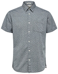 Cămașă pentru bărbați Slimmatthew Shirt Ss Aop W Smoked Pearl